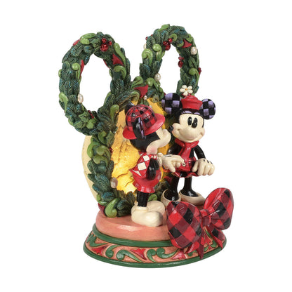 Figura Mickey y Minnie Diorama Con Luz Disney Edición especial Limitada firmada por Jim Shore 19,5 cm — vista adicional 2