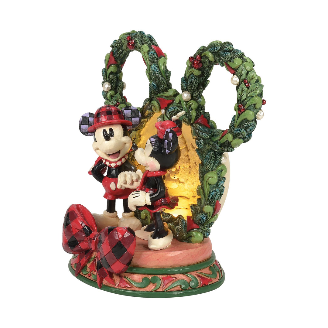 Figura Mickey y Minnie Diorama Con Luz Disney Edición especial Limitada firmada por Jim Shore 19,5 cm — vista adicional 6