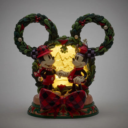 Figura Mickey y Minnie Diorama Con Luz Disney Edición especial Limitada firmada por Jim Shore 19,5 cm — vista adicional 3