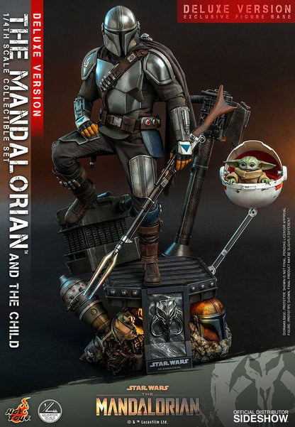 Figura HOT TOYS Star Wars The Mandalorian Pack de 2 Figuras 1/4 The Mandalorian & The Child Deluxe 46 cm