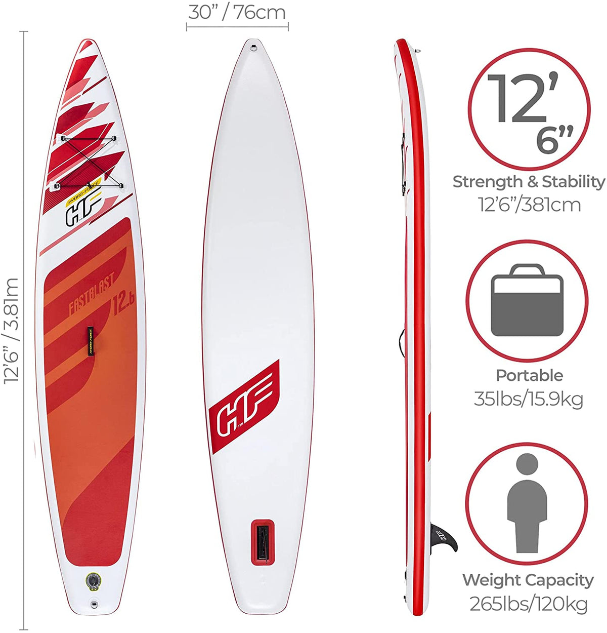 Tabla de paddle surf hinchable bestway fastblash tech 381cm