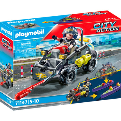 Playmobil fuerzas especiales quad multiterreno