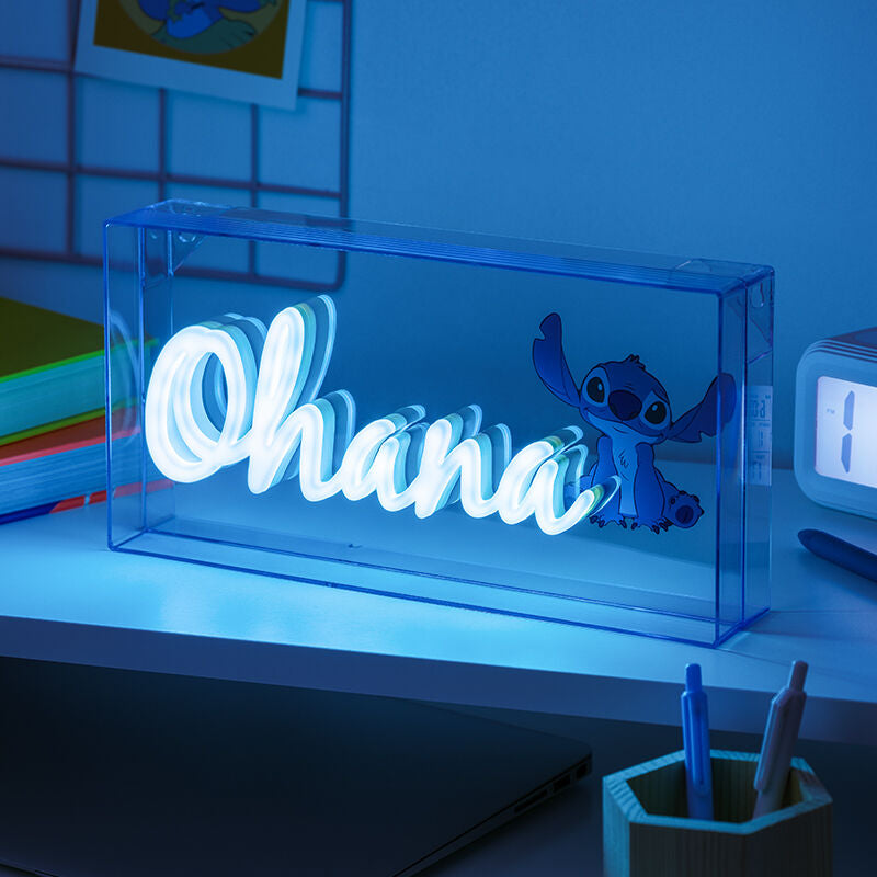 Lampara led neón paladone stitch ohana