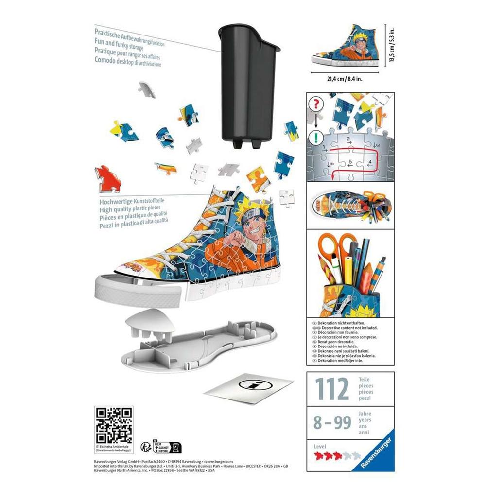 Puzzle 3d ravensburger sneaker -  naruto