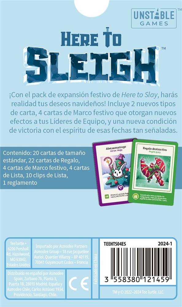 Juego de mesa here to sleigh