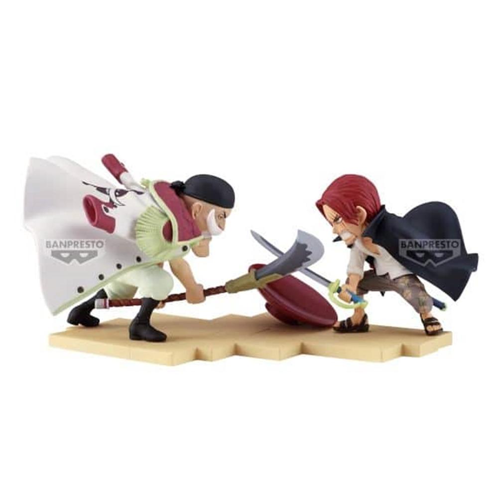 Figura banpresto one piece world collectable figure log stories edward newgate vs shanks 13cm