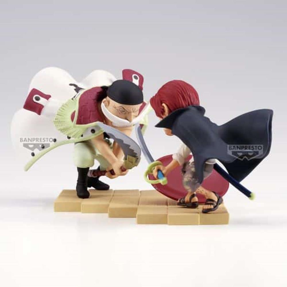 Figura banpresto one piece world collectable figure log stories edward newgate vs shanks 13cm