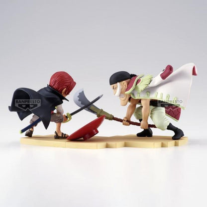 Figura banpresto one piece world collectable figure log stories edward newgate vs shanks 13cm