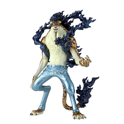 Figura banpresto one piece king of artist rob lucci awakening - special ver. -