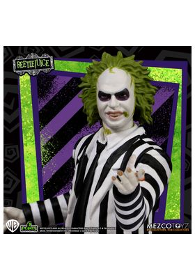 Figura mezco toyz beetlejuice 5 points beetlejuice striped suite 9.5cm