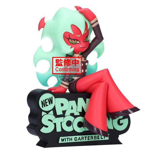 Figura banpresto new panty & stocking with garterbelt monitor top figz scanty 12cm