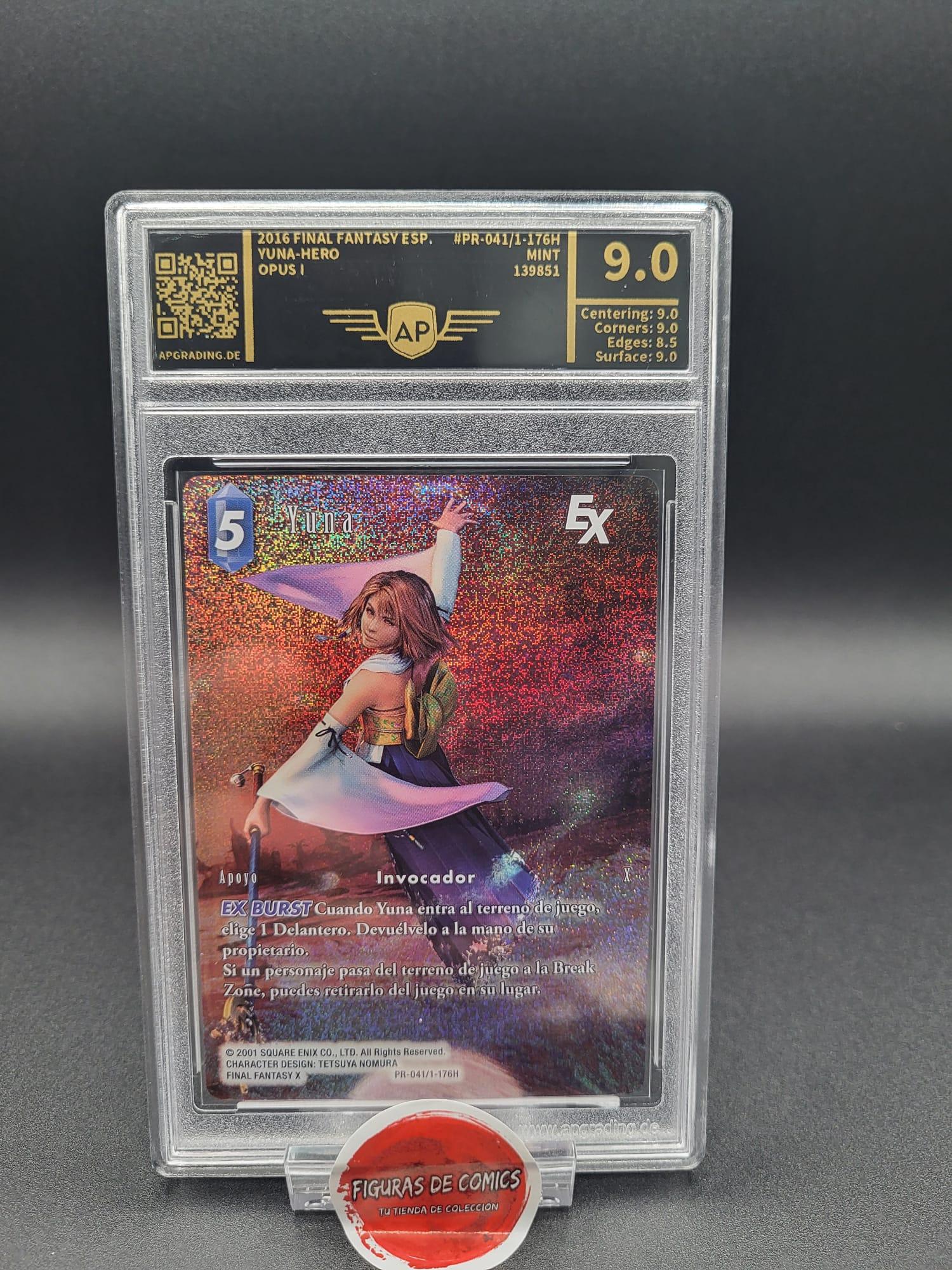 Final Fantasy 2016 TCG Carta Gradeada Yuna Promo PR-041/1-176H AP 9 Mint Español