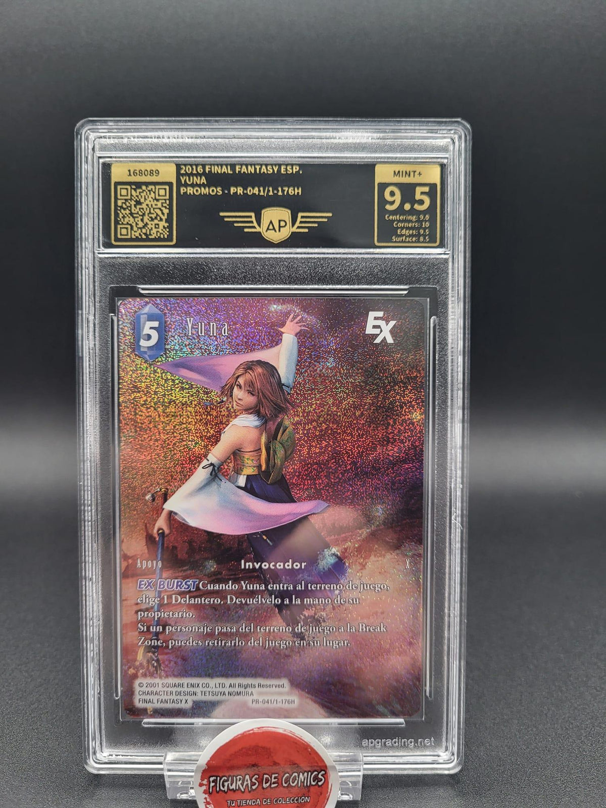 Final  Fantasy 2016 TCG Carta Gradeada Yuna Promo  PR-041/1-176H AP 9.5 Mint+ Español