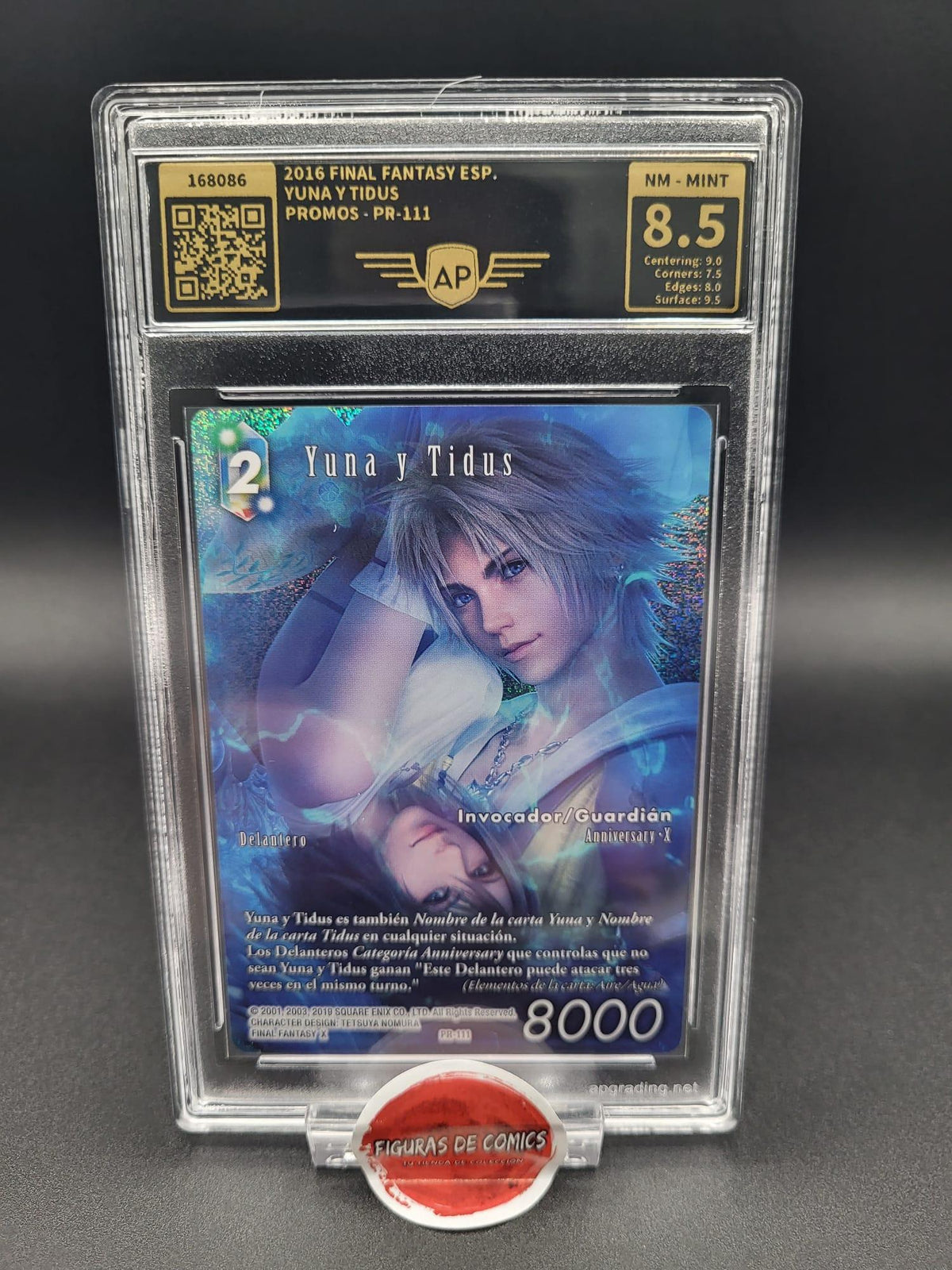 Final  Fantasy 2016 TCG Carta Gradeada Yuna y Tidus Promo PR-111 AP 8.5 Nm-Mint Español