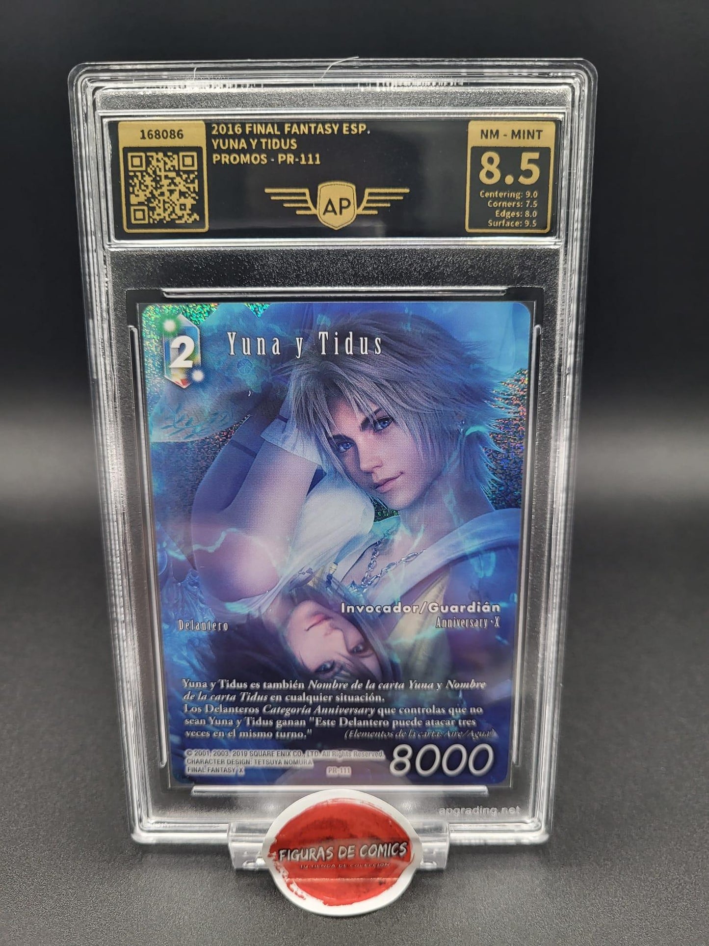 Final Fantasy 2016 TCG Carta Gradeada Yuna y Tidus Promo PR-111 AP 8.5 Nm-Mint Español