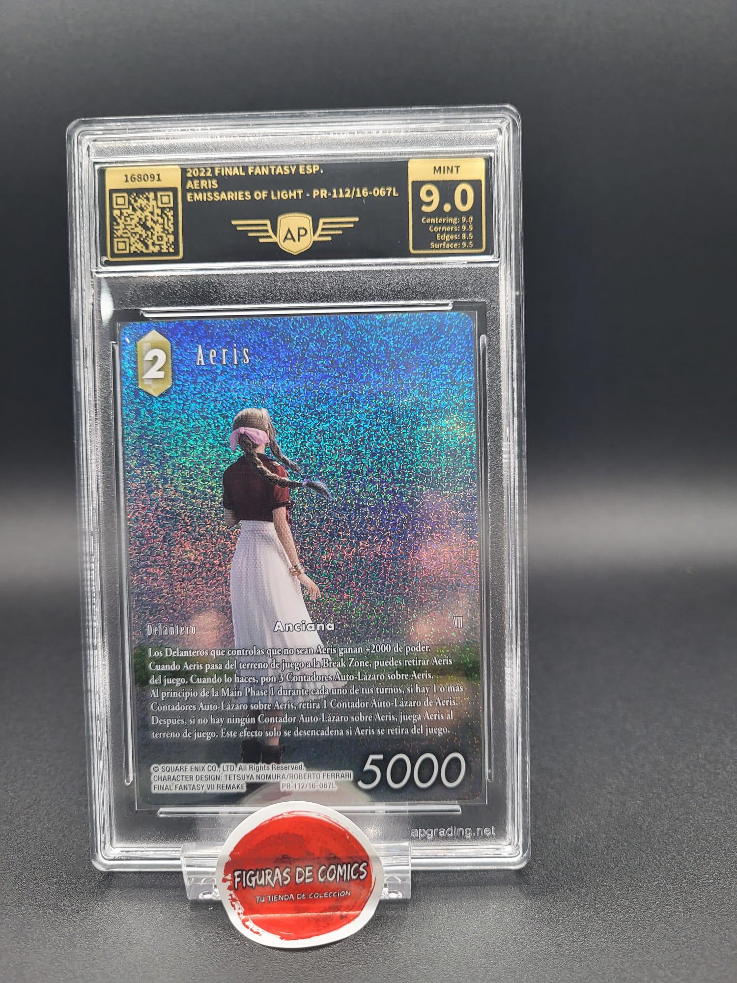 Final Fantasy 2022 TCG Carta Gradeada Aeris Emissaries of Light - PR-112/16-067L AP 9.0 Mint Español