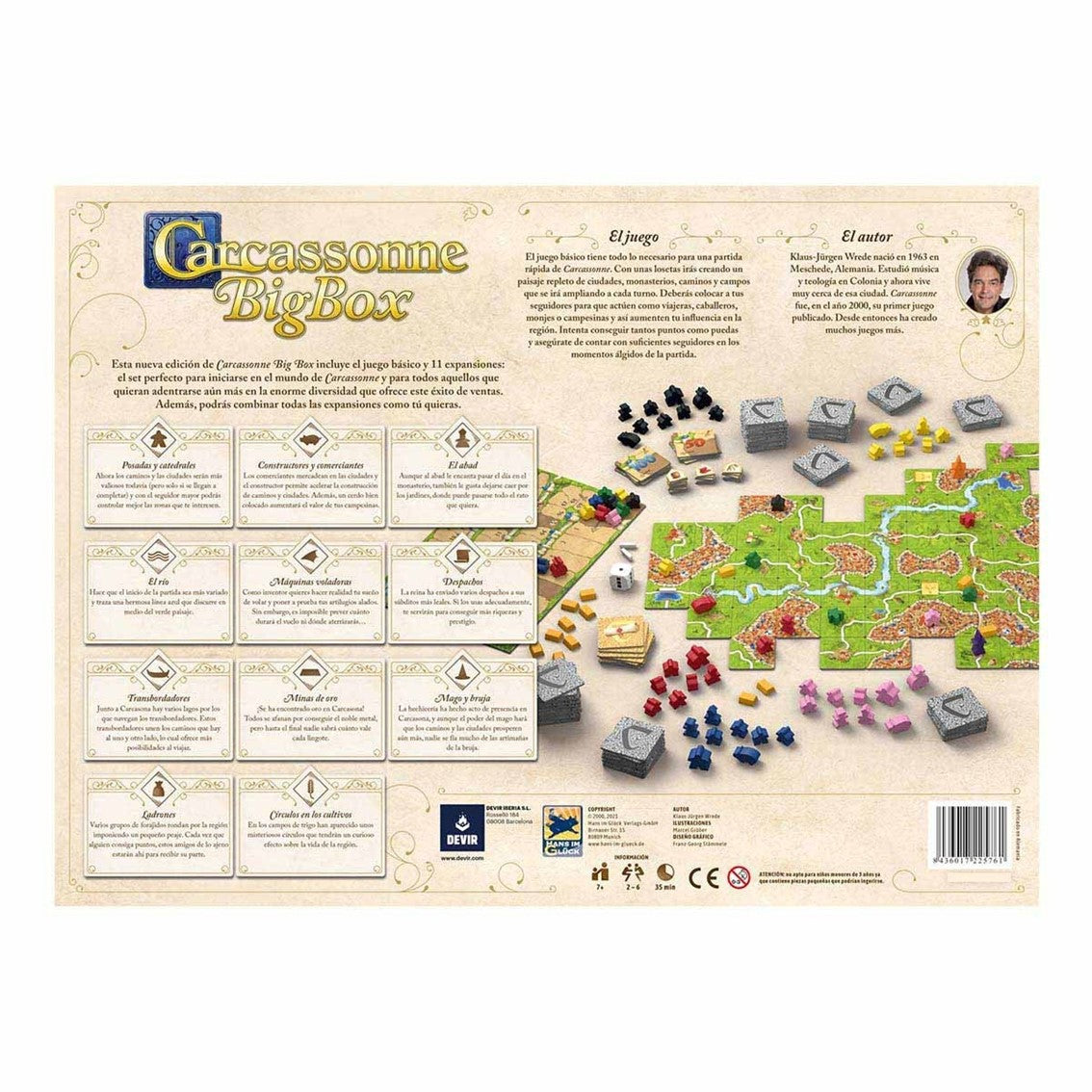 Juego de mesa devir carcassonne big box