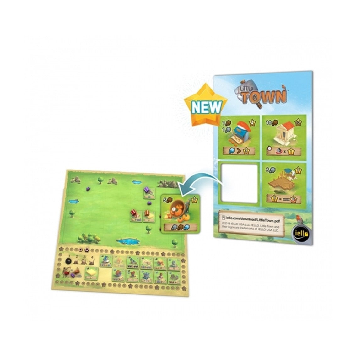 Juego de mesa little town construye tu pueblo