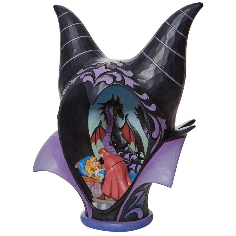 Figura enesco disney diorama la bella durmiente malefica style