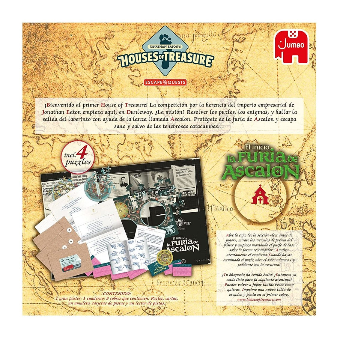 Juego de mesa escape quest el inicio -  la furia de ascalon pegi 16