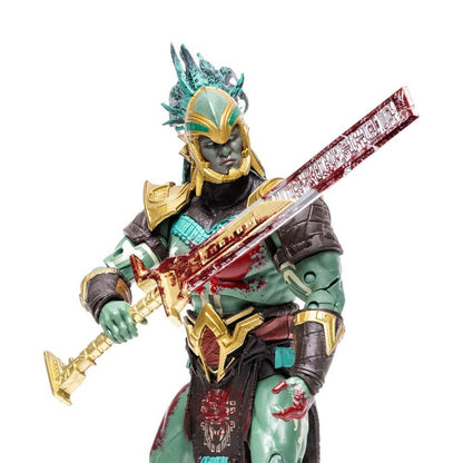 Figura mcfarlane toys mortal kombat kotal kahn (sangriento)