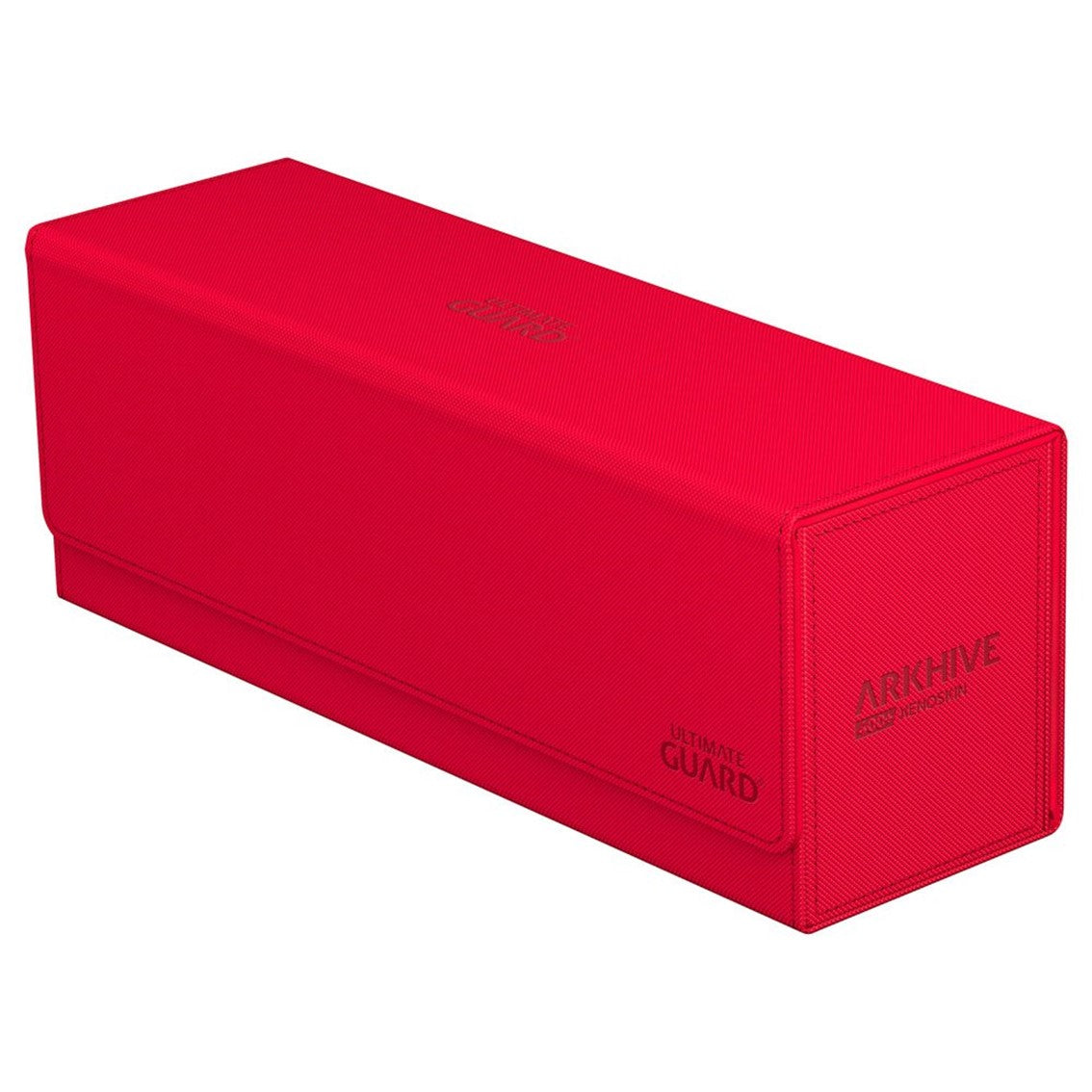 Caja de almacenamiento cartas ultimate guard arkhive 400+ xenoskin monocolor rojo