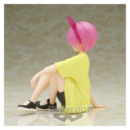 Figura banpresto re: zero starting life in another world relax time ram training style
