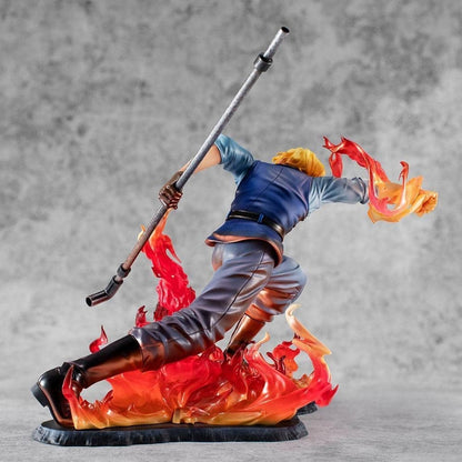 Figura megahouse one piece sabo fire fist inheritance p.o.p. edicion limitada