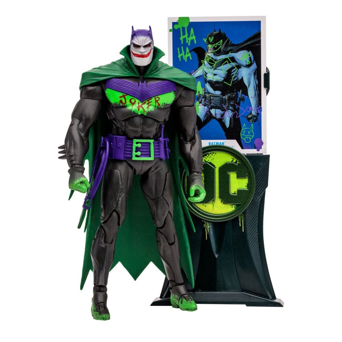 Figura mcfarlane toys dc multiverse 7in -  batman (batman: white knight)(jokerized)(gold label)