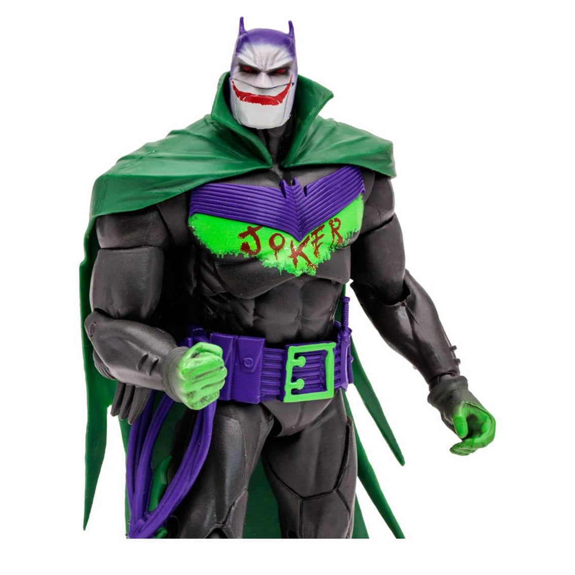 Figura mcfarlane toys dc multiverse 7in -  batman (batman: white knight)(jokerized)(gold label)