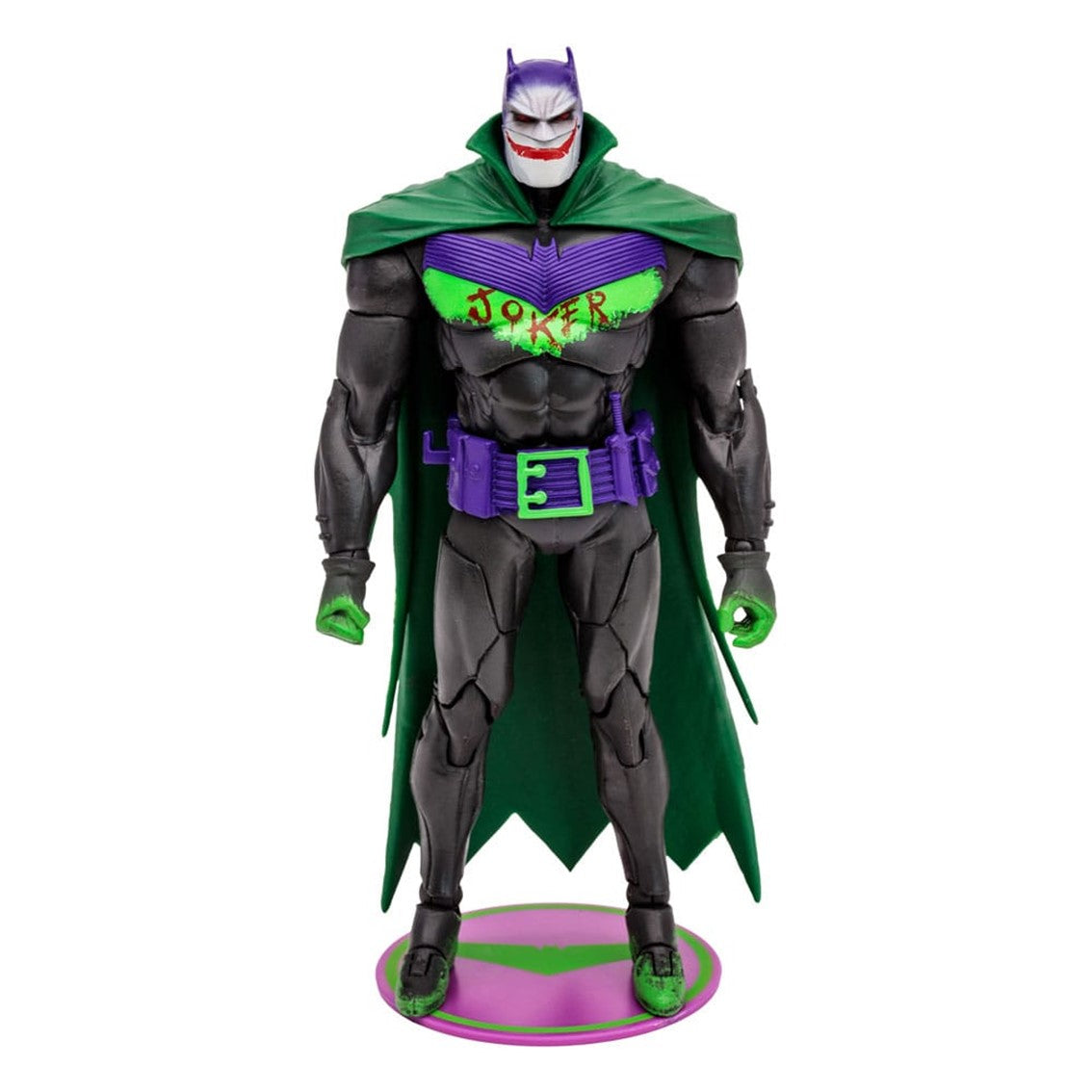 Figura mcfarlane toys dc multiverse 7in -  batman (batman: white knight)(jokerized)(gold label)
