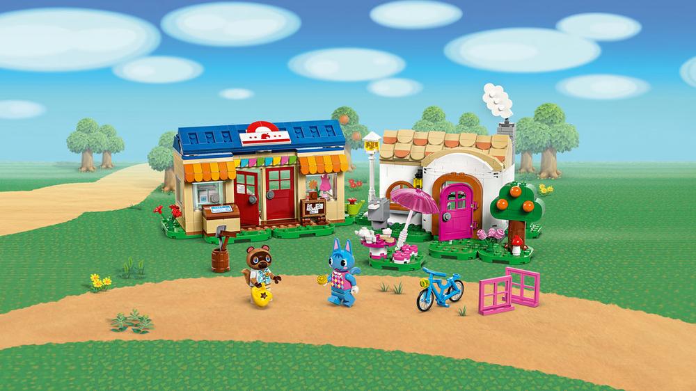Lego animal crossing mininook y la casa de minina