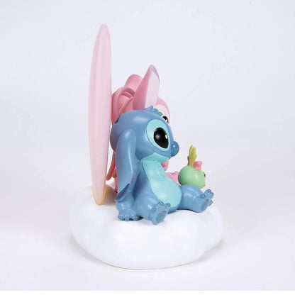 Figura iluminada enesco disney stitch y angel
