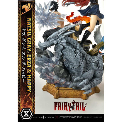 Figura prime 1 studio fairy tail estatua natsu gray erza happy deluxe version