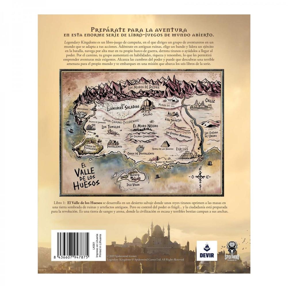 Libro -  juego legendary kingdoms 1: el valle de los huesos