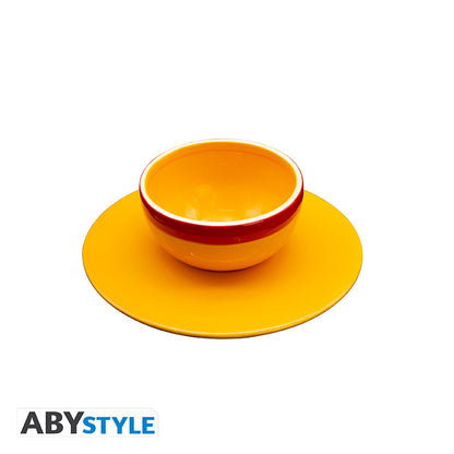Set cuenco y platillo abystyle one piece sombrero de paja
