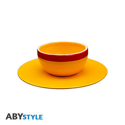 Set cuenco y platillo abystyle one piece sombrero de paja