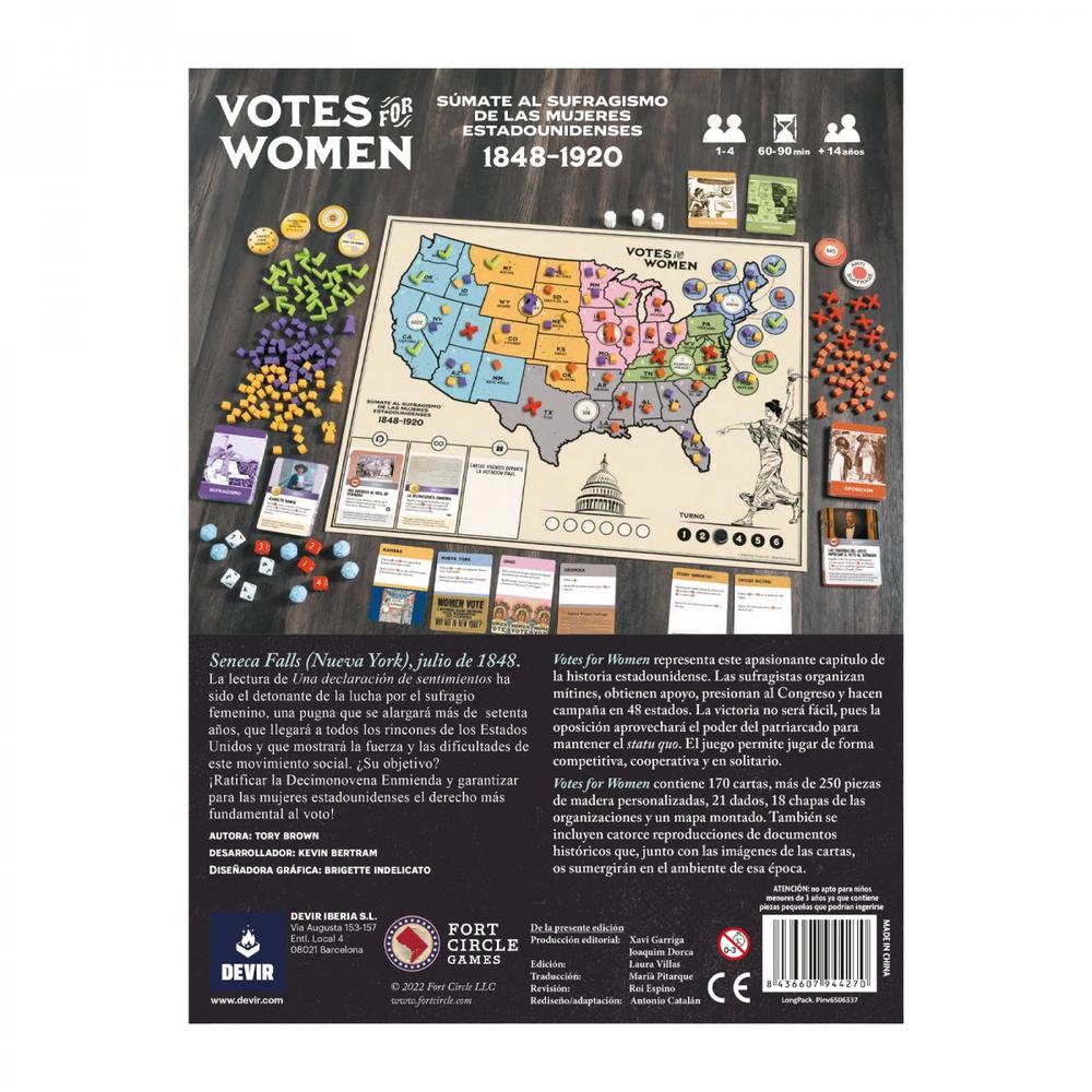 Juego de mesa devir votes for women