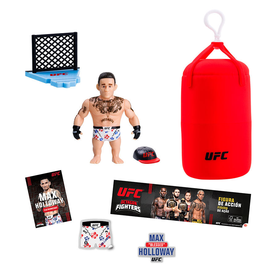 Ufc punching bag figura articulada 7 -5 cms + set lucha 1 unidad aleatoria