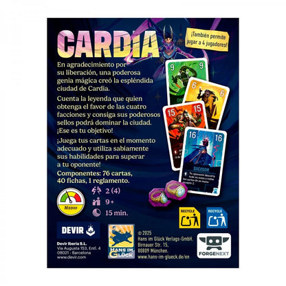 Juego de mesa duelo por cardia