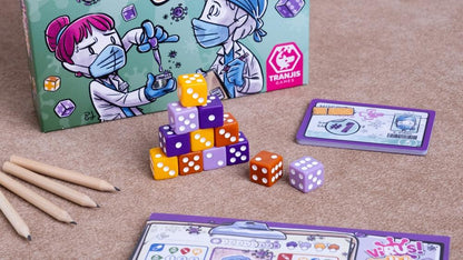 Juego de mesa virus! roll & write
