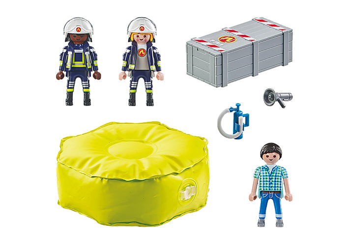 Playmobil bomberos con colchoneta