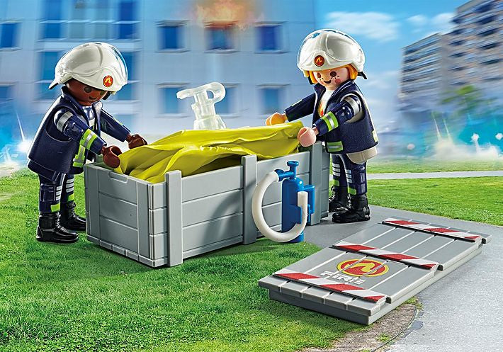 Playmobil bomberos con colchoneta