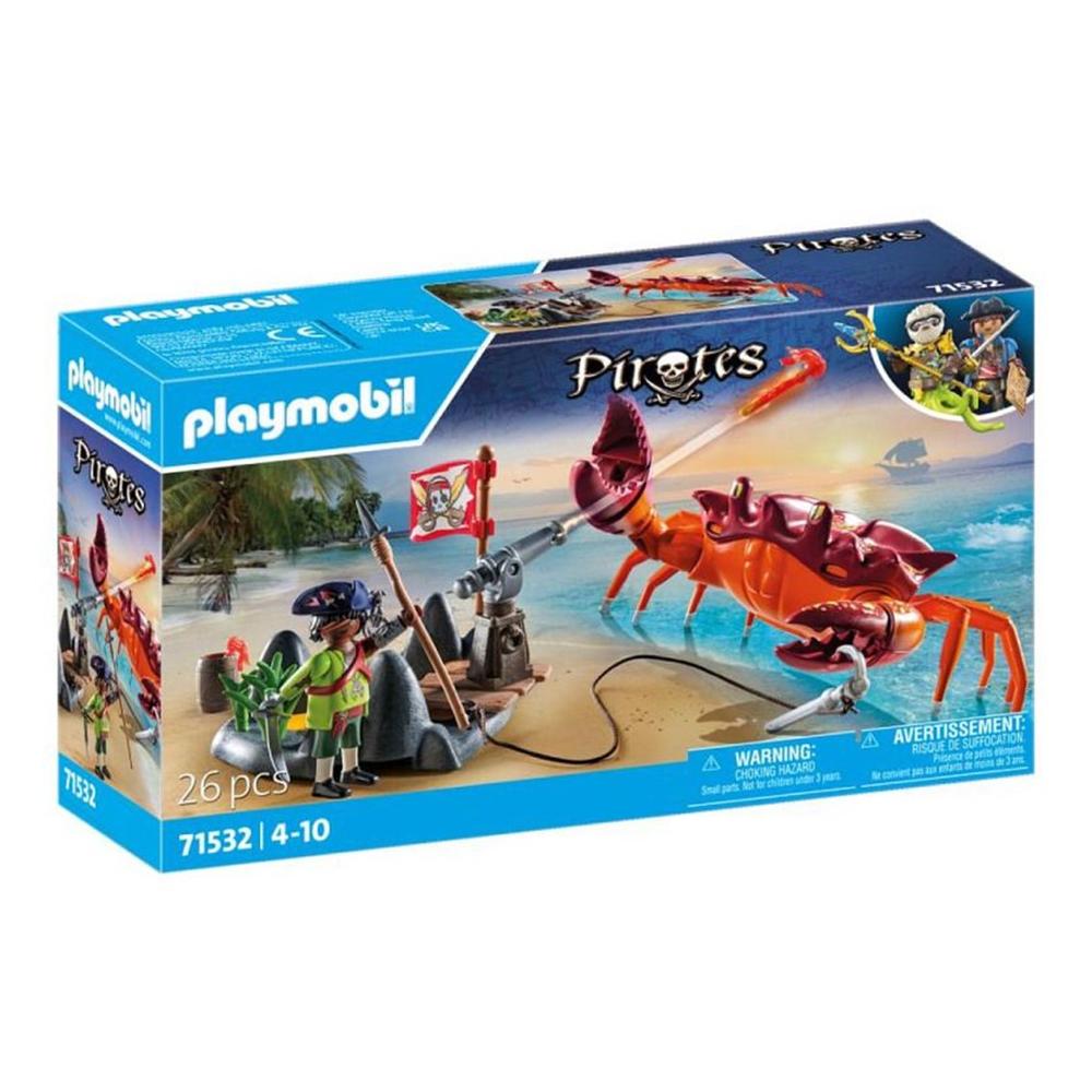 Playmobil batalla con el cangrejo gigante