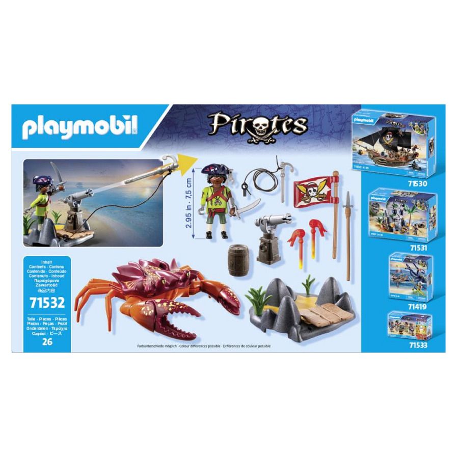 Playmobil batalla con el cangrejo gigante
