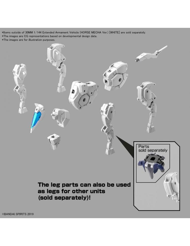 Vehiculo expansion bandai hobby 30mm exa - vehicle horse mecha ver. blanco