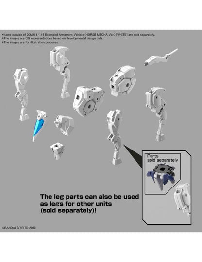 Vehiculo expansion bandai hobby 30mm exa - vehicle horse mecha ver. blanco