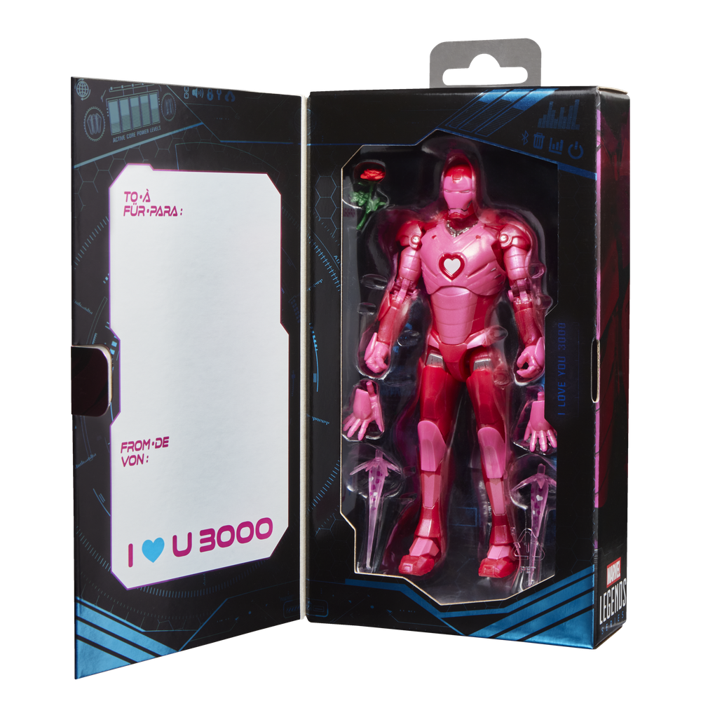 Figura hasbro marvel legends series i love you boo iron man