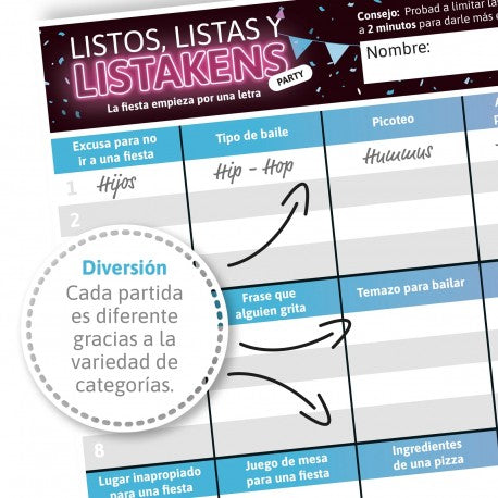 Listos listas y listakens party