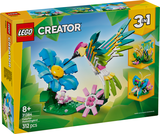 Lego creator 3 animales de juguete en 1 colibrí de colores